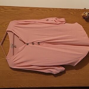 Como Vintage Pink Button-Up Top